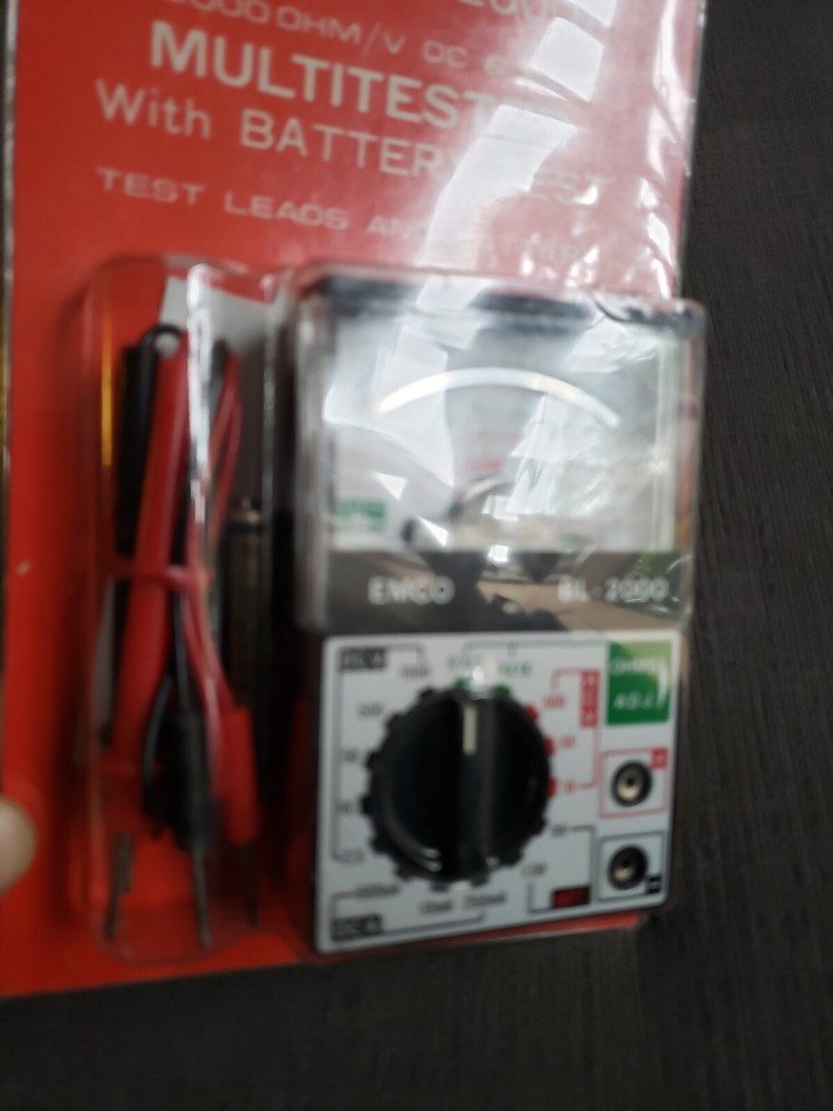 Vintage Analog Multitester Emco Electronics Model BL-2000 Ohm/V DC AC