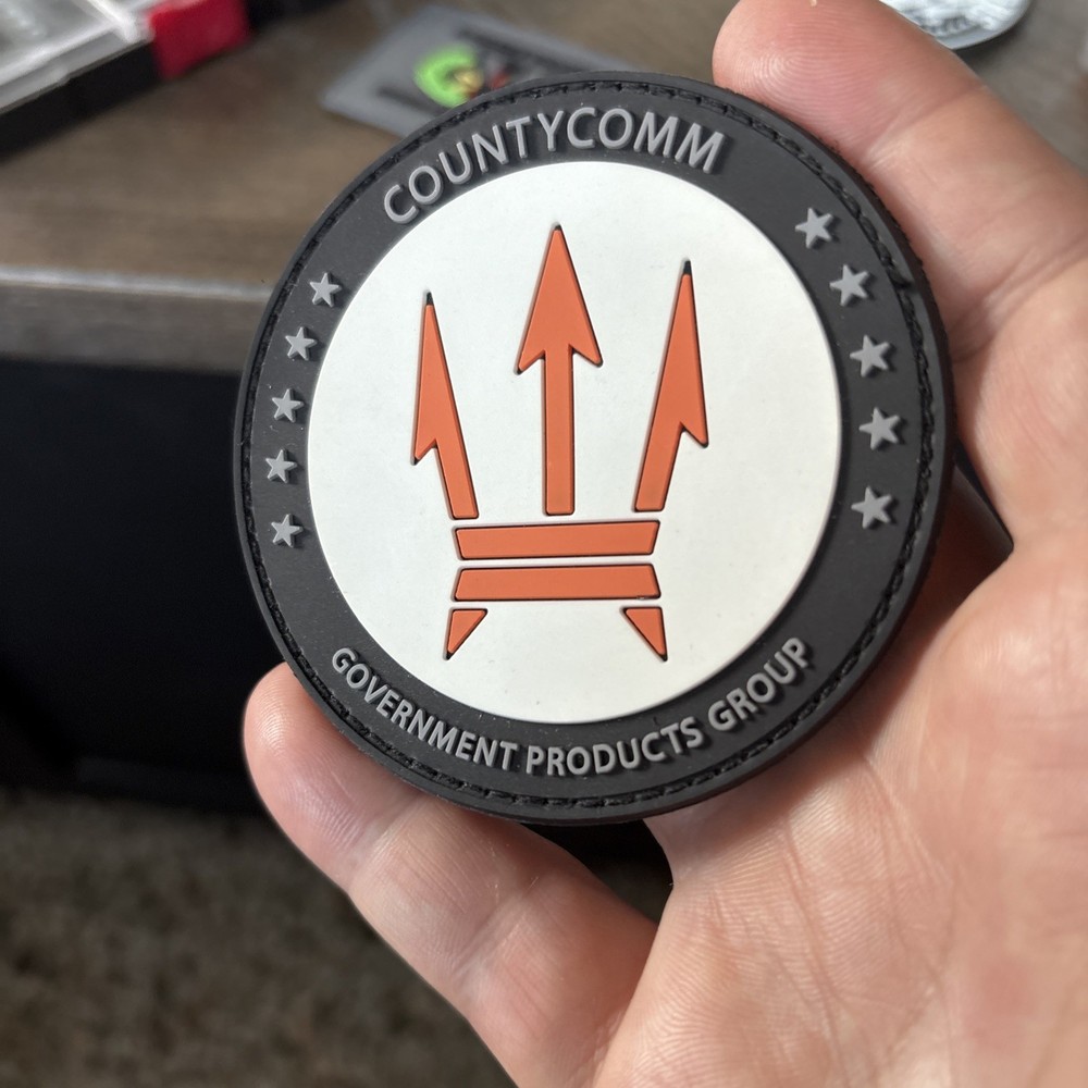 CountyComm/ Maratac Morale Trident - Limited Edition - Hook And Loop Patch New