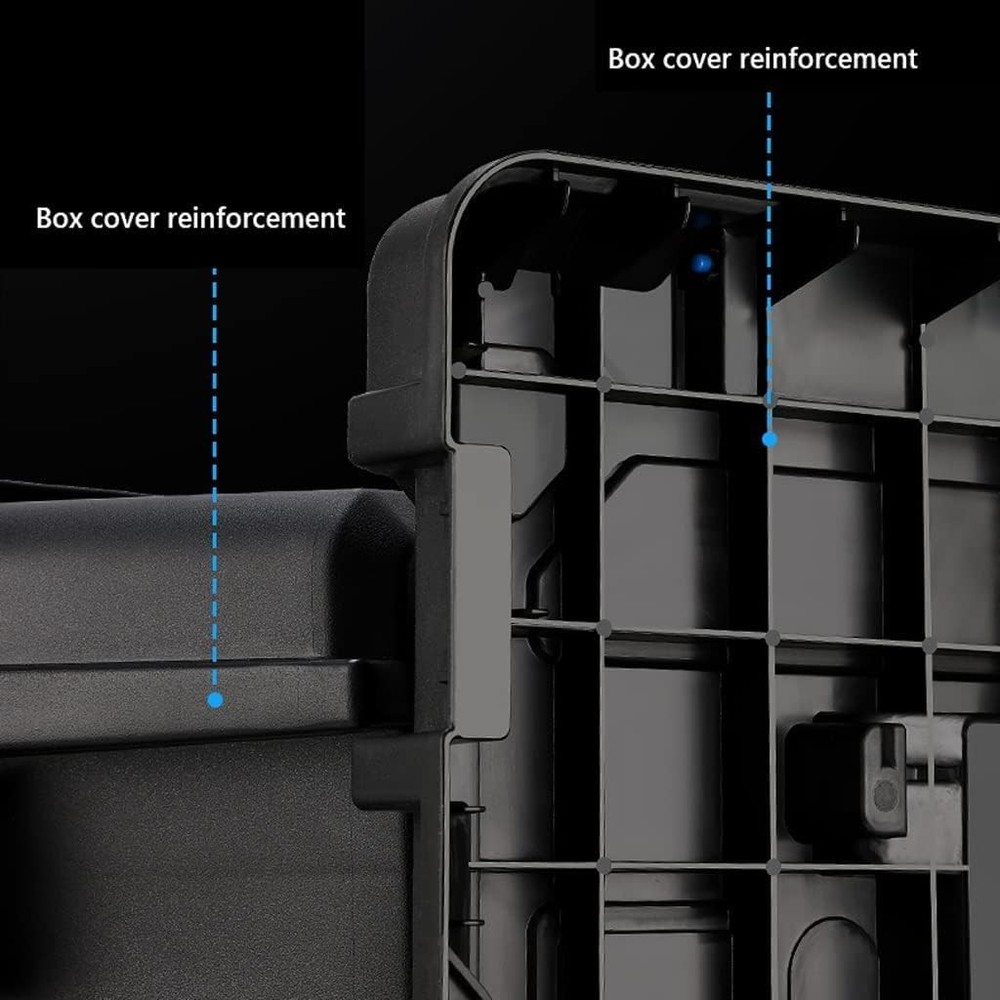LIOONS Tool Box 3 Layer Folding Toolbox with Tray and Lock Keyhole Tool Set Tool
