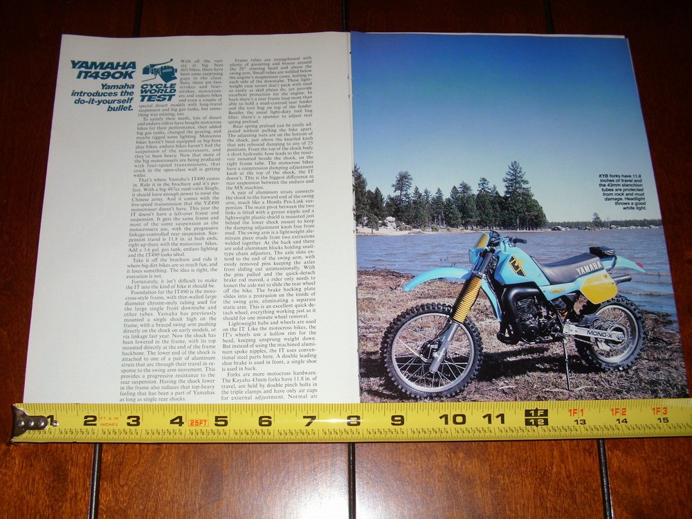 1983 YAMAHA IT490K  ORIGINAL ARTICLE IT 490