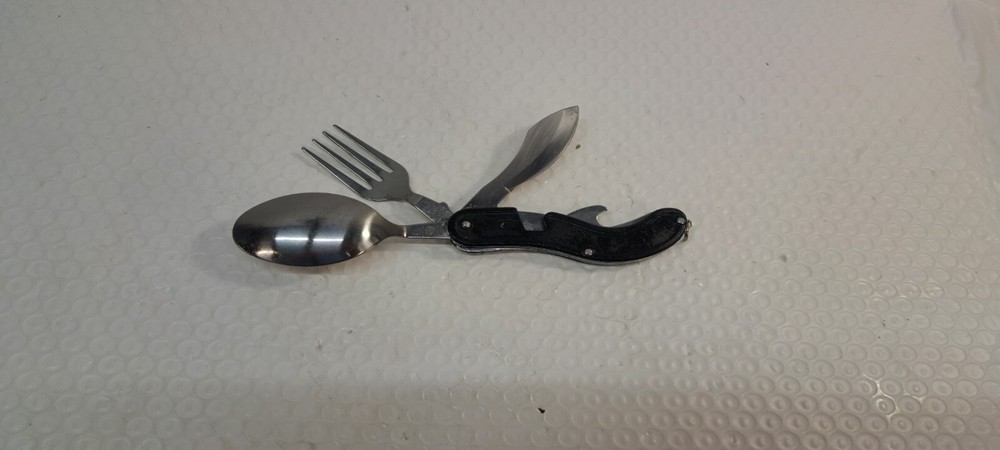 EDDIE BAUER MESS KIT MULTITOOL SPOON, KNIFE FORK BOTTLE OPENER