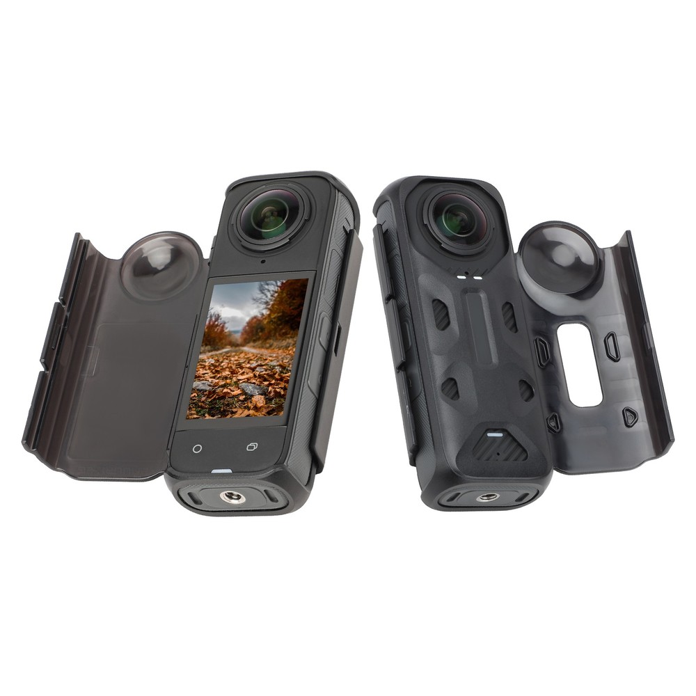 Camera Lens Screen Cover Protective Case Shockproof For Insta360 X4 Black
