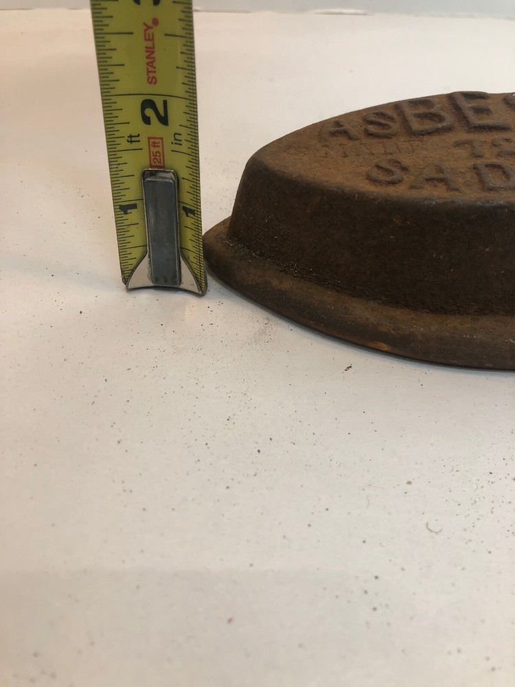 Antique Primitive Vintage Cast Iron Asbestos Sad Iron No Handle Primitive