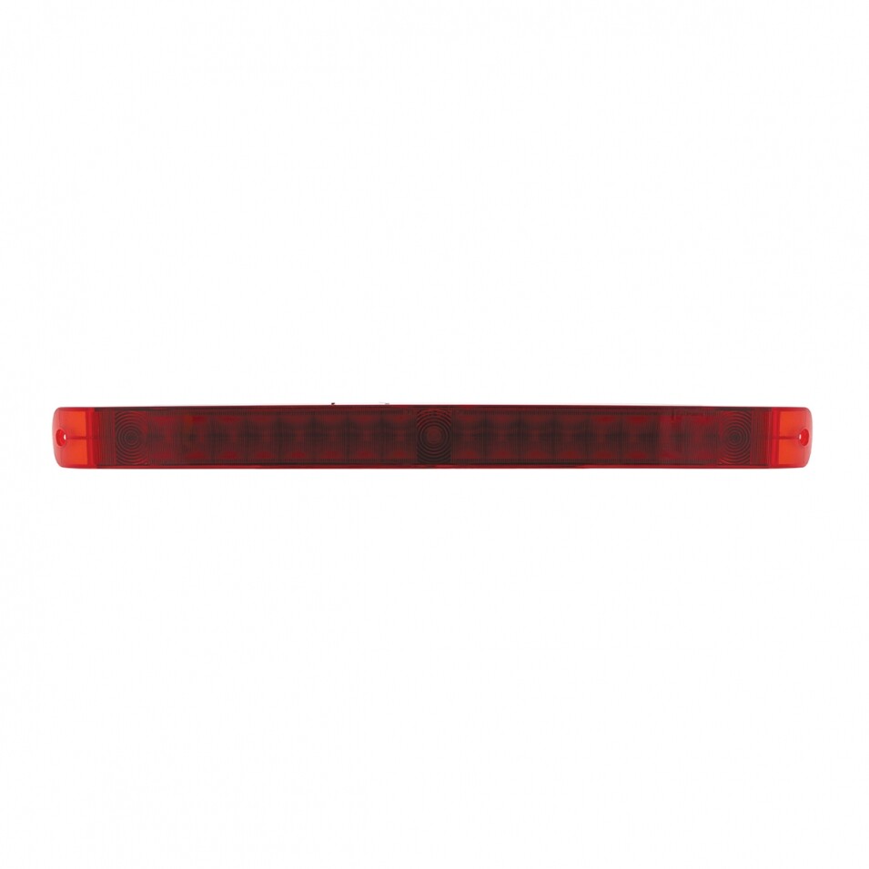 Double Face Light Bracket w/ 19 LED 17" Light Bars & Bezels - Red LED/Red Lens
