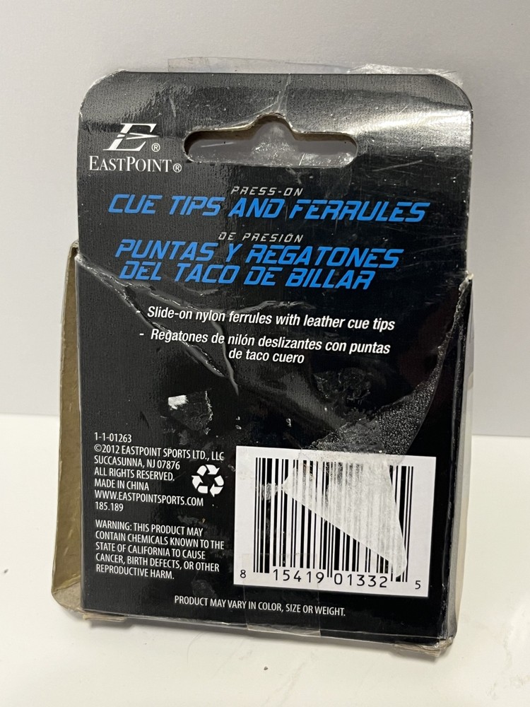 Eastpoint Press on Cue Tips and Ferrules SIX PIECES