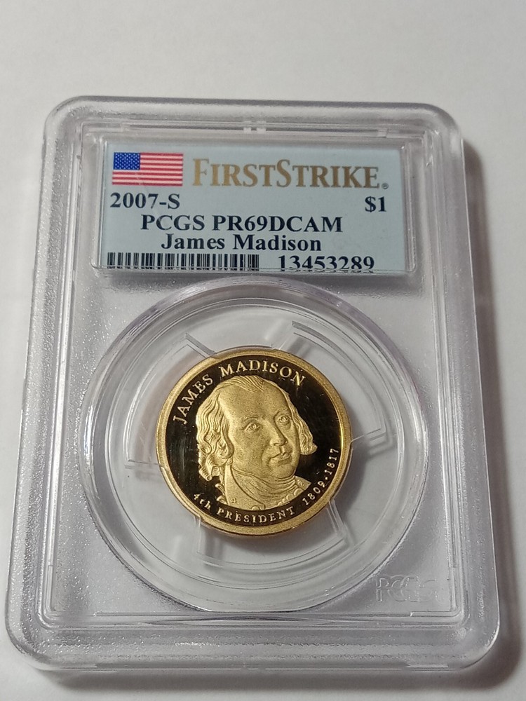 2007-S Madison $1 PCGS PF69DCAM First Strike