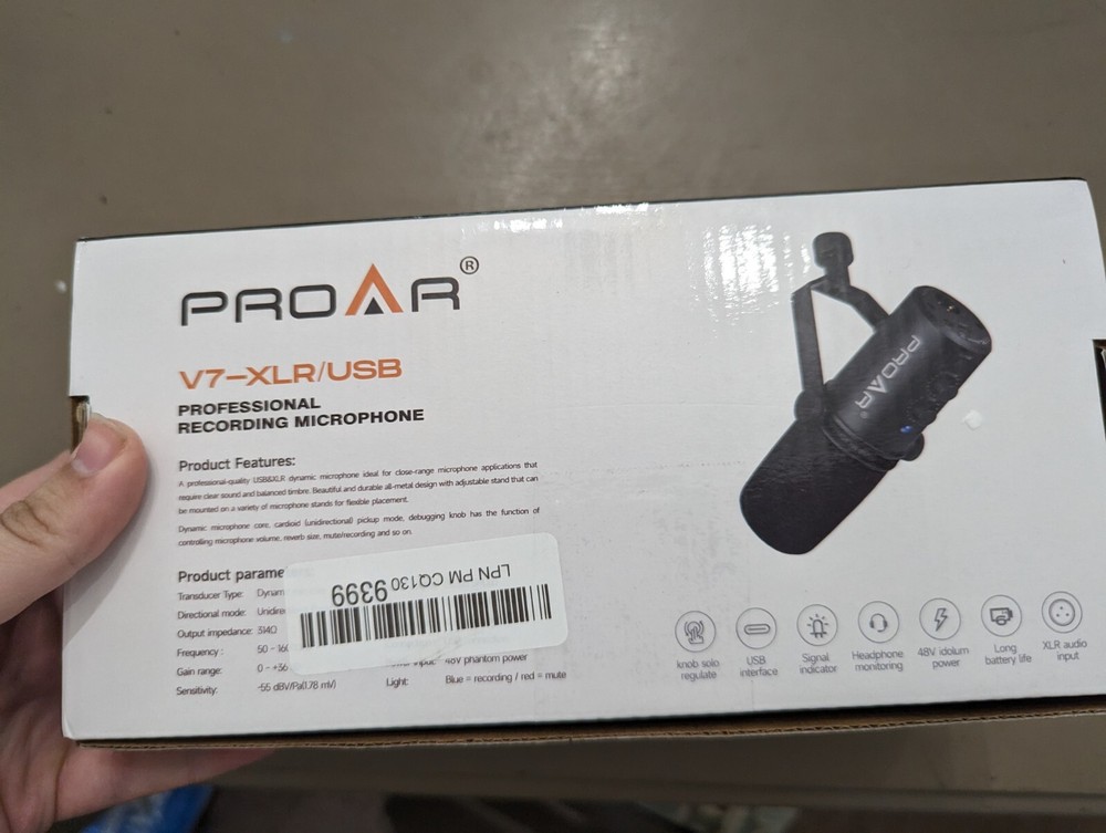 PROAR USB/XLR Podcasting Dynamic Microphone,Professional USB Gaming Microphon...