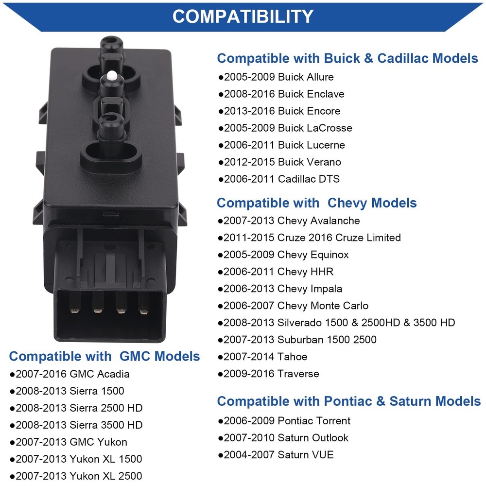 Obaee Front Left Driver Side 6 Way Seat Adjustment Switch Compatible Black