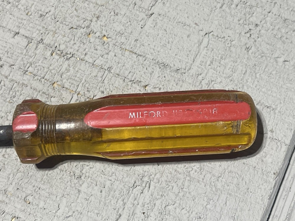Milford USA Flat Head Slotted Tip Screwdriver