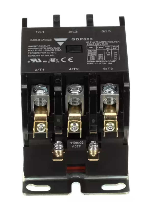 Southbend Range GDP603, Contactor, 3 Pole, 75A, Range