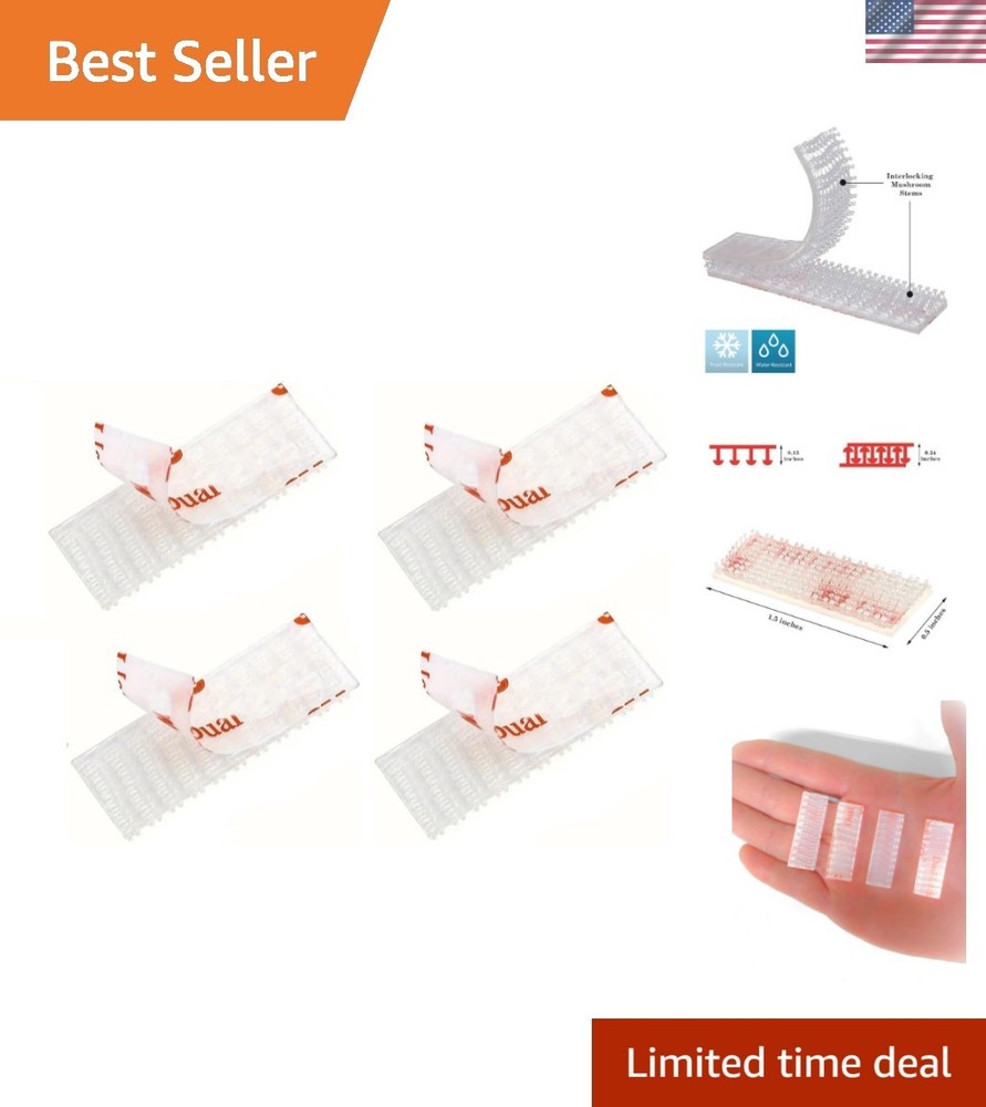 Easy-Install 4-Pack Adhesive Mounting Strips for Windshield Transponders