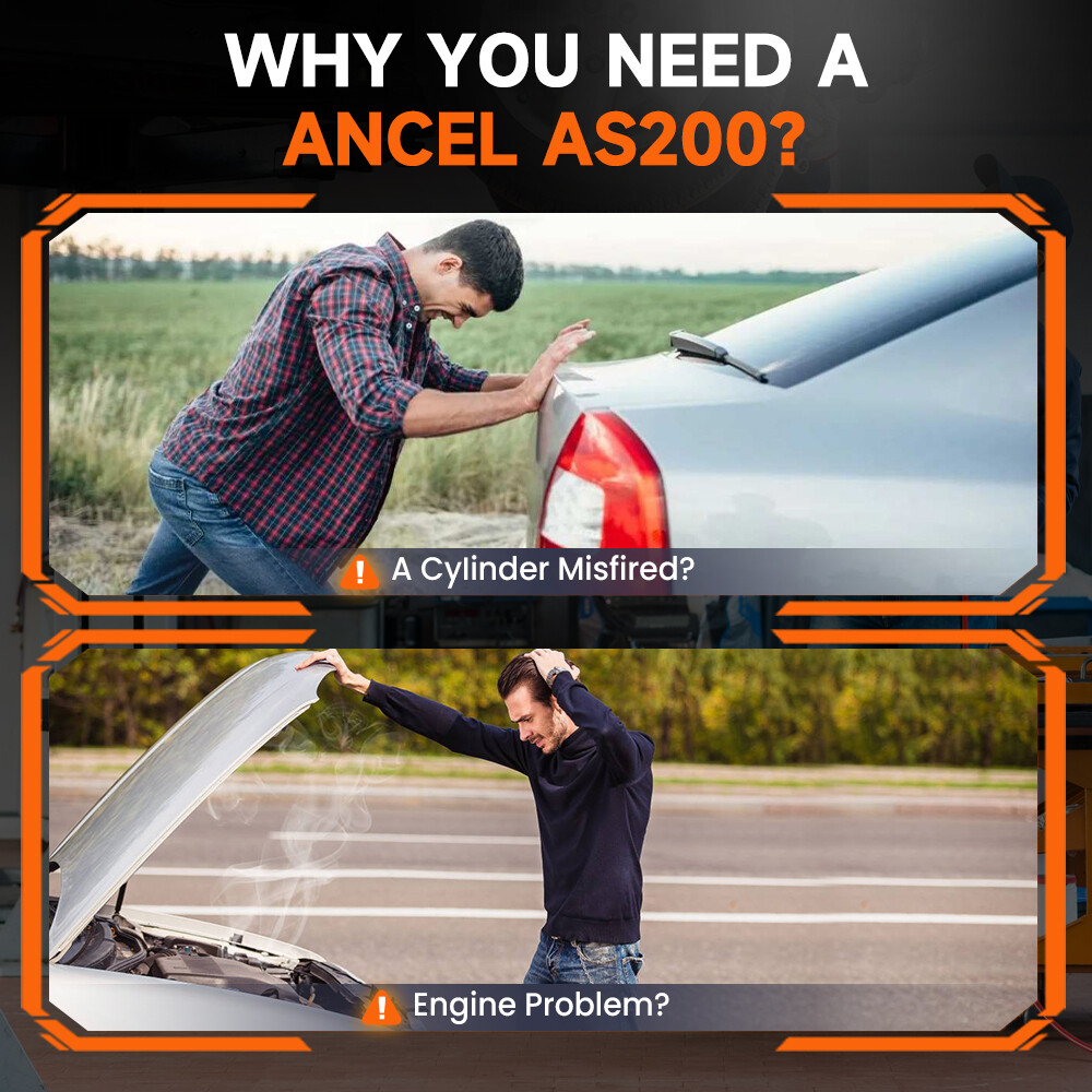 ANCEL AS200 OBD2 Code Reader Scanner Diagnostic Tool DTC Lookup I/M Readiness US