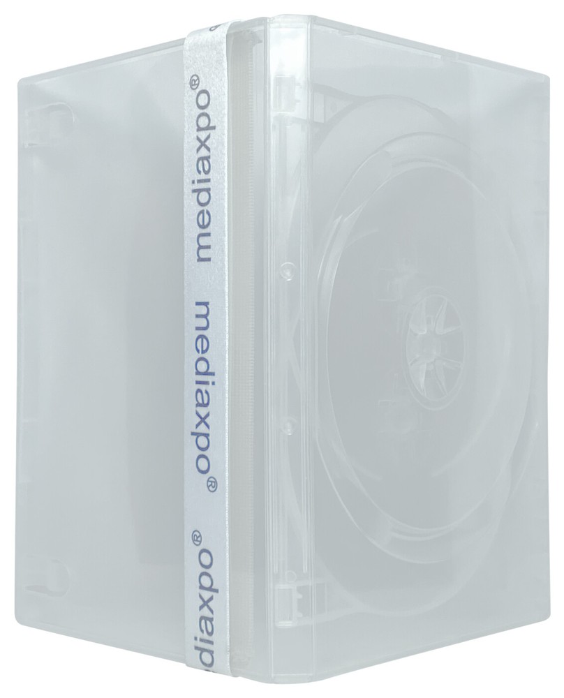 100 STANDARD Clear Triple 3 Disc DVD Cases & 100 Matte Inserts