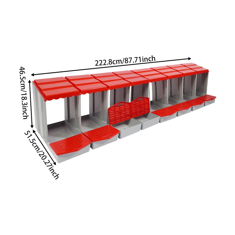 Modern 8-Compartment Chicken Nesting Boxes for Comfortable Egg Laying