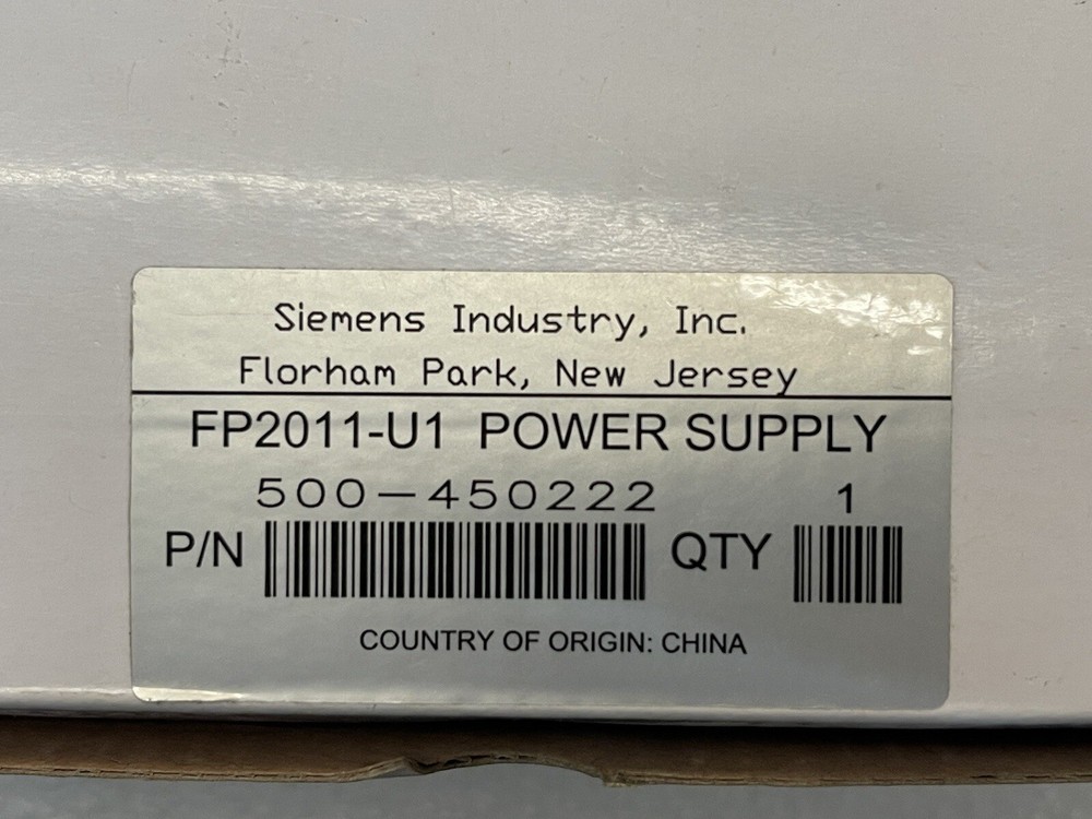 SIEMENS FP2011-U1 REGULATED POWER SUPPLY