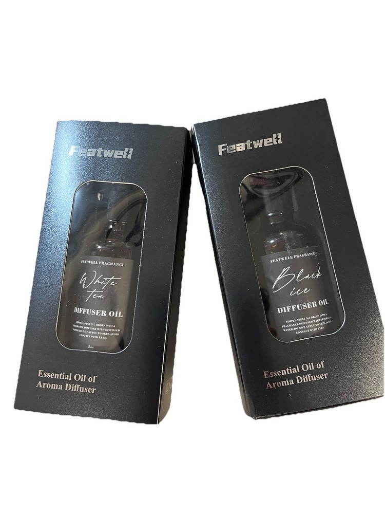 (2 bottles) White tea & Black ice Scent Essential Oil for Diffusers 2oz