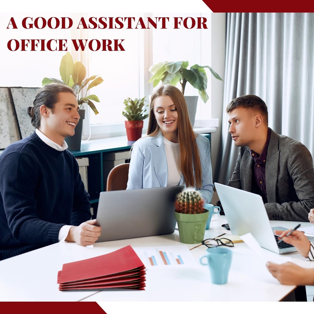 12 Pcs Classification Folders Letter Size, 1 Divider Pressboard File Folder w...