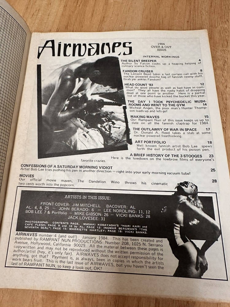 #1S Last issue AIRWAVES 1984