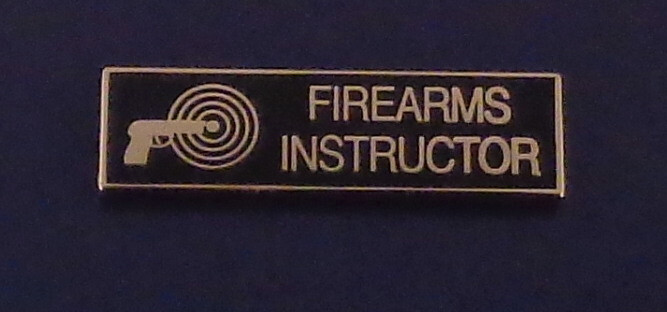FIREARMS INSTRUCTOR Gold on Black Uniform Commendation Award Bar