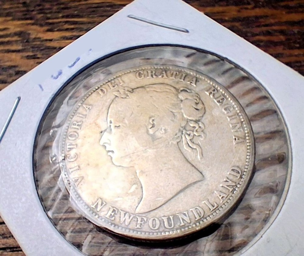 1885 Newfoundland 50 Cent-G-condition.