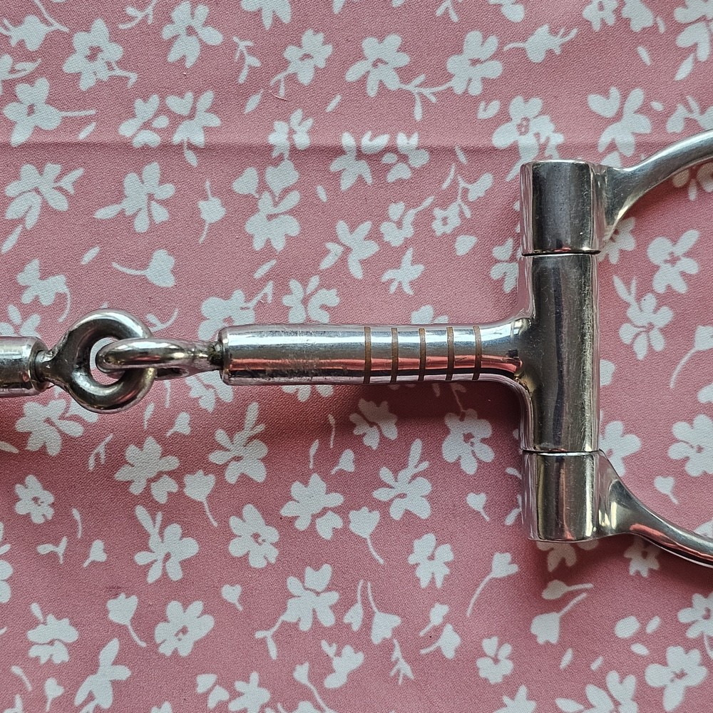 Robart Pinchless Bit Offset D Ring Snaffle Horse