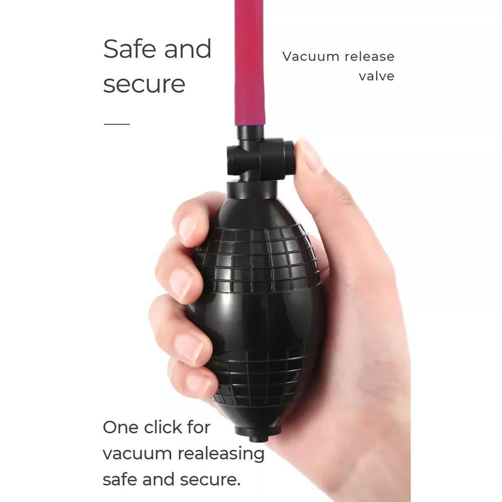 Replacement Bulb-Style Handle with Quick-Release Valve for Penis Nipple Pump
