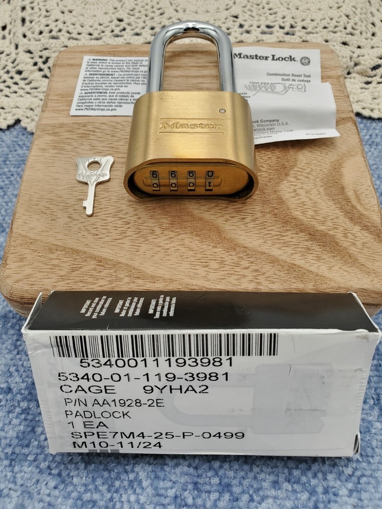 Master Lock 175LH Combination Padlock - Brass
