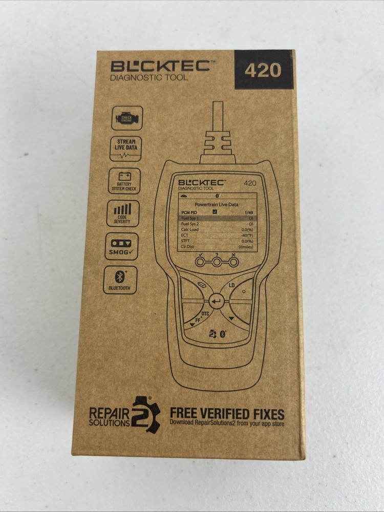 BLCKTEC 420 Bluetooth OBD2 Scanner Diagnostic Tool - Vehicle Code Reader for Car