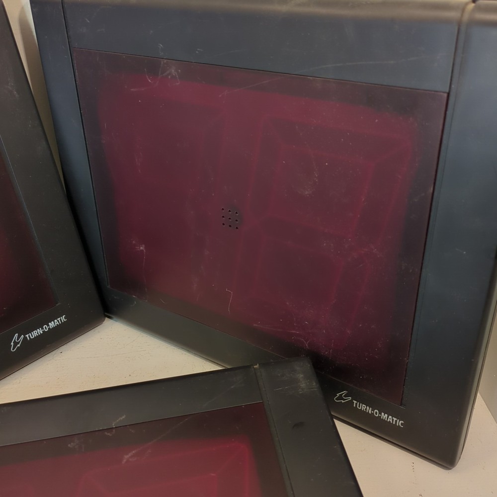 3 Turn-o-matic 2 digit display Bundle W/ 3 Direction Free Standing Base Untested