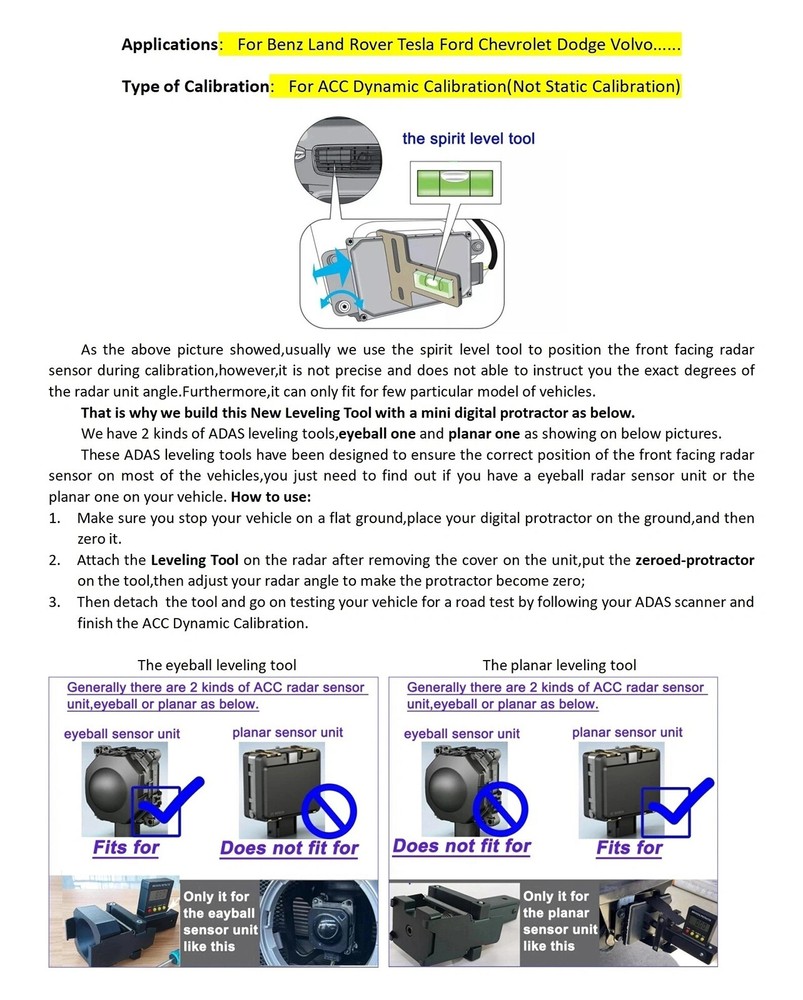 ADAS Calibration planar & eyeball ACC Radar Sensor Positioning Leveling Tool