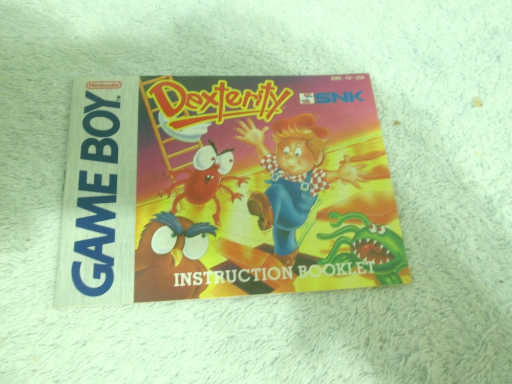 Game Boy Dexterity Instruction Booklet