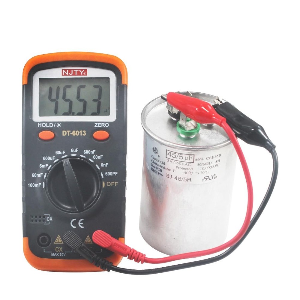 DT6013 Digital Capacitor Meter, 6000 Counts Capacitance Tester Large Mutil