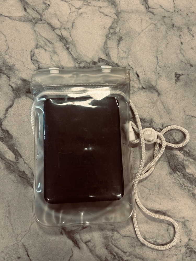 clear waterproof pouch / dry bag with neck strap