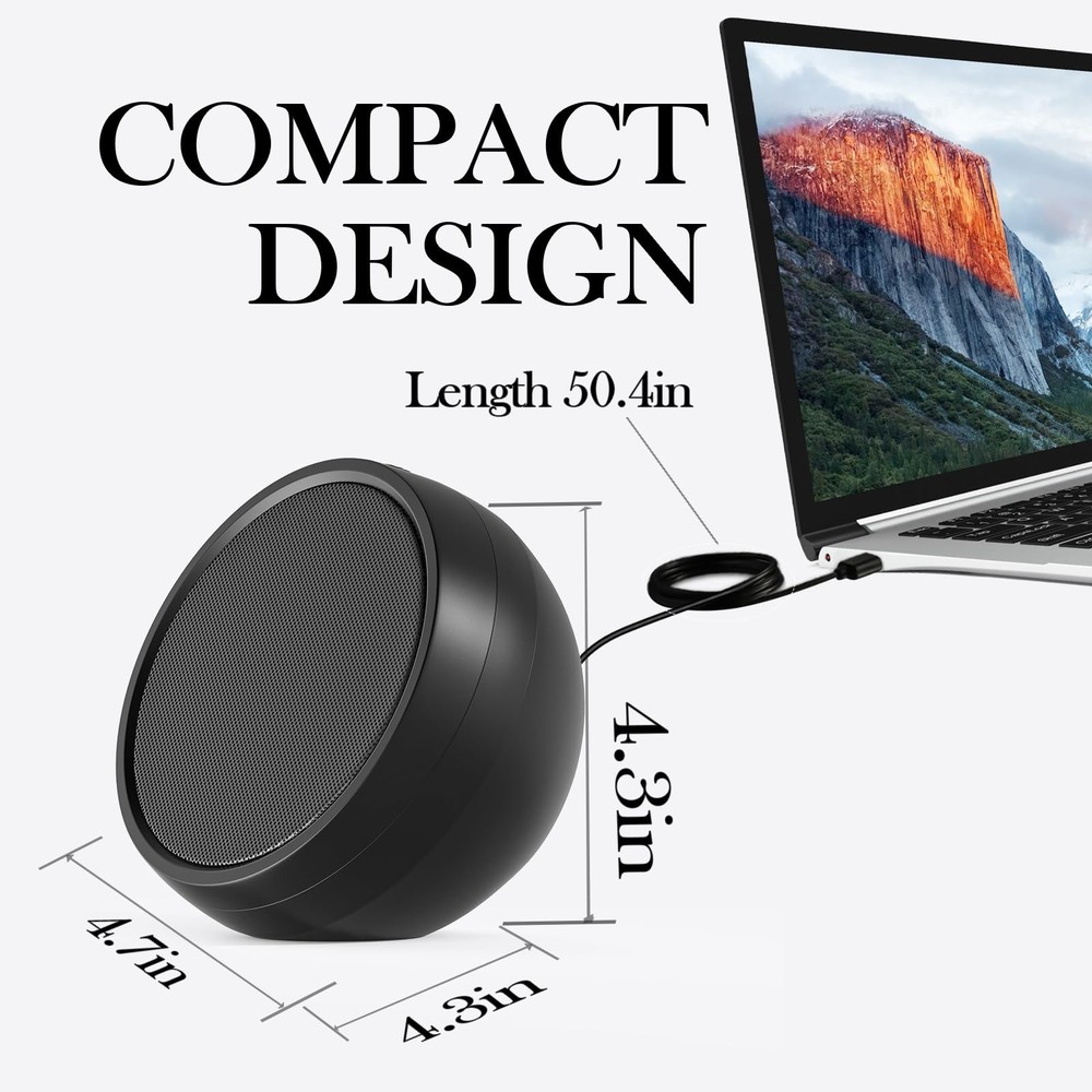 USB Computer Speaker for Laptop, External Speakers for Desktop Computer with ...