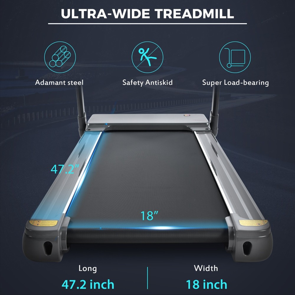 3.5HP Folding Treadmill Portable Treadmill Running Exercise Machine