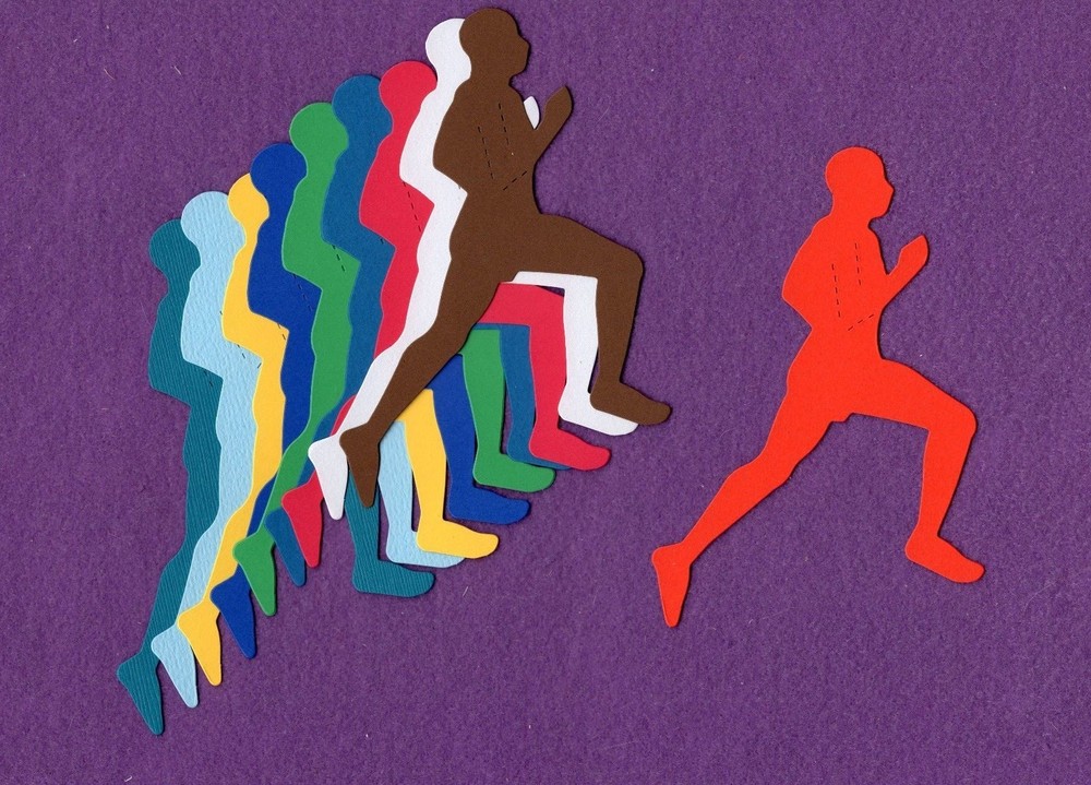 RUNNER die cuts scrapbook cards