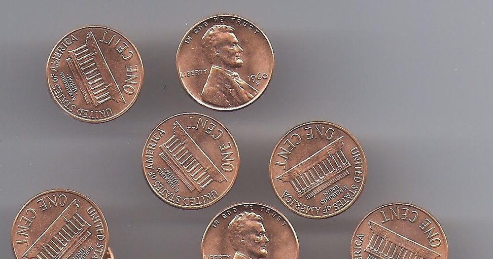 1960-D LINCOLN CENT BU RED ROLL