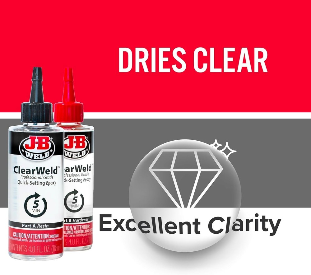 Pro Size ClearWeld 5 Minute Set Epoxy