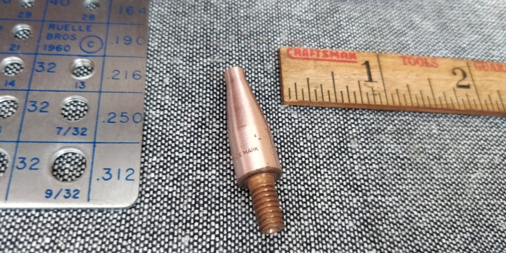 LINDE 4 pack Torch Tip Contact Tip, Wire Size .061" 12-24 thread