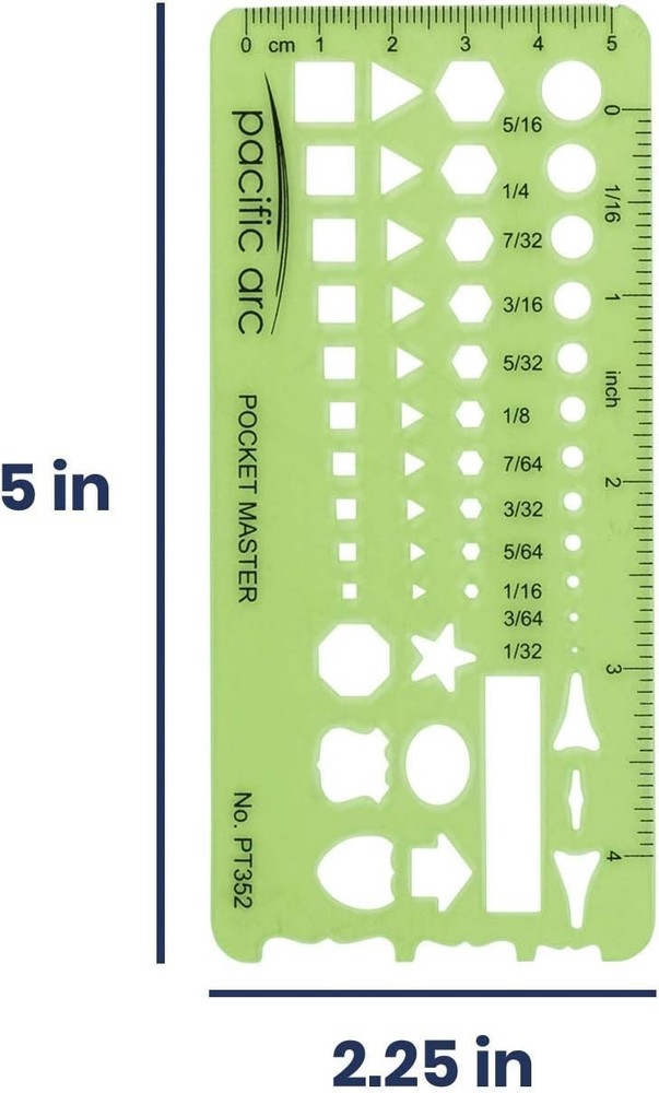 Portable Shape Template: Circles, Hexagons, & Triangles for On-the-Go Design