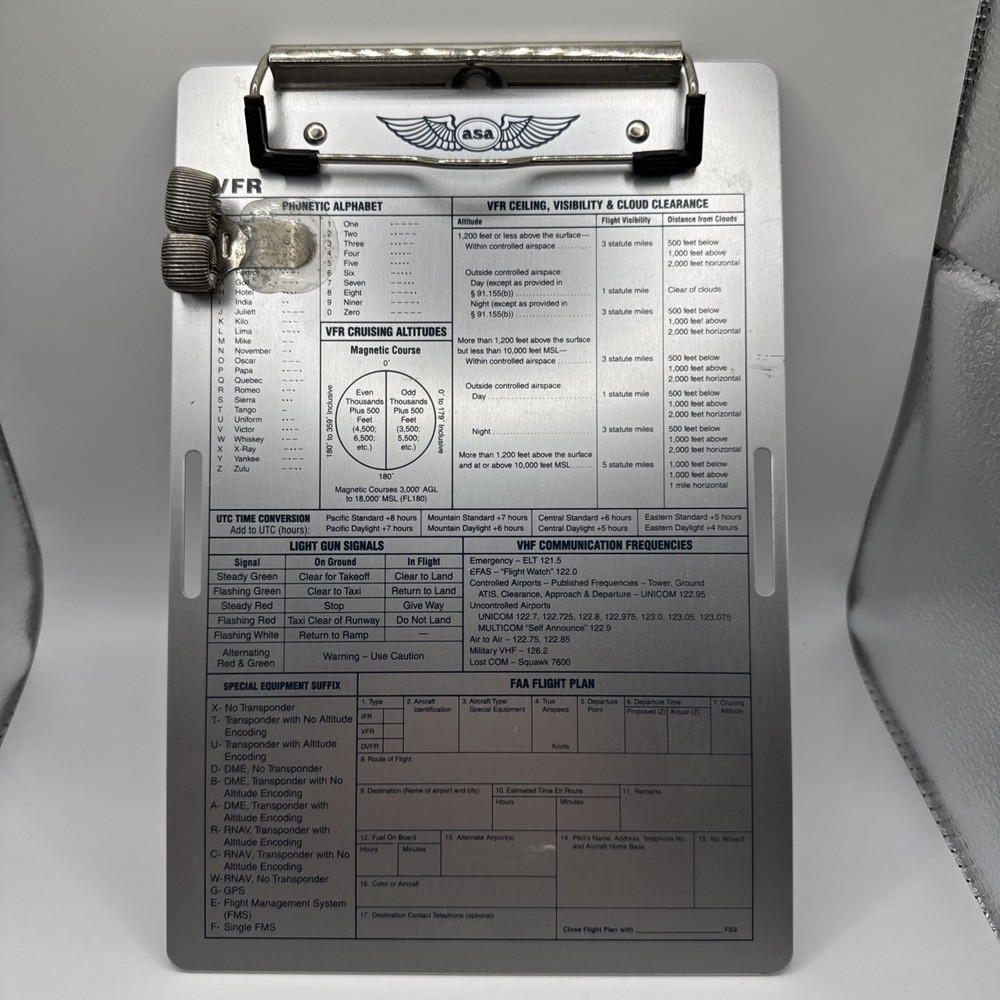 VFR Pilot Kneeboard - ASA-VFR