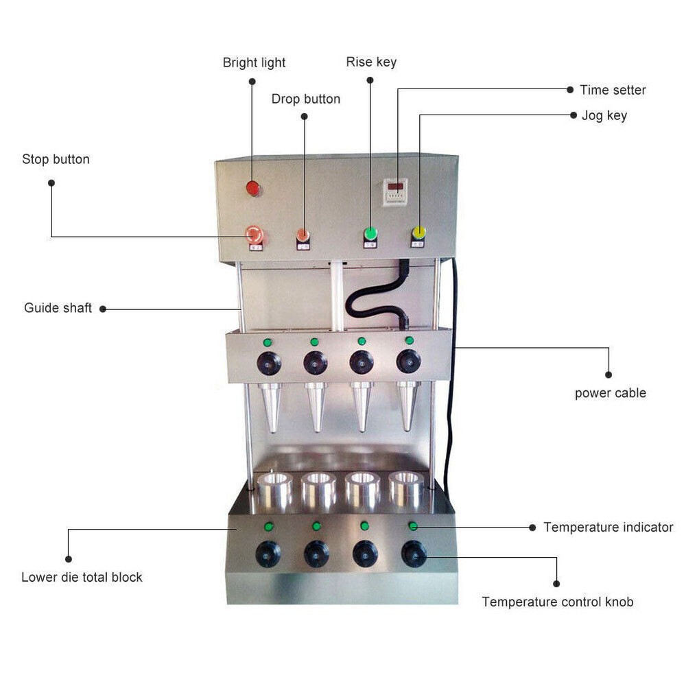 ✅110V Commercial Pizza Cone Forming Making Maker Machine + Rotational Pizza Oven