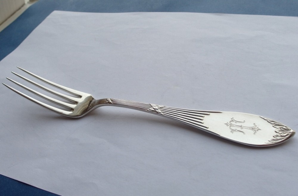 Set Table Fork + Tablespoon Crusade Used Friedländer Koch & Bergfeld Silver E523