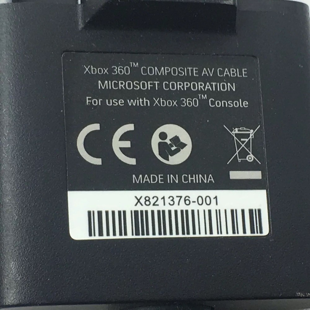 Microsoft Xbox 360 Console Composite AV Cable Only X821376-001