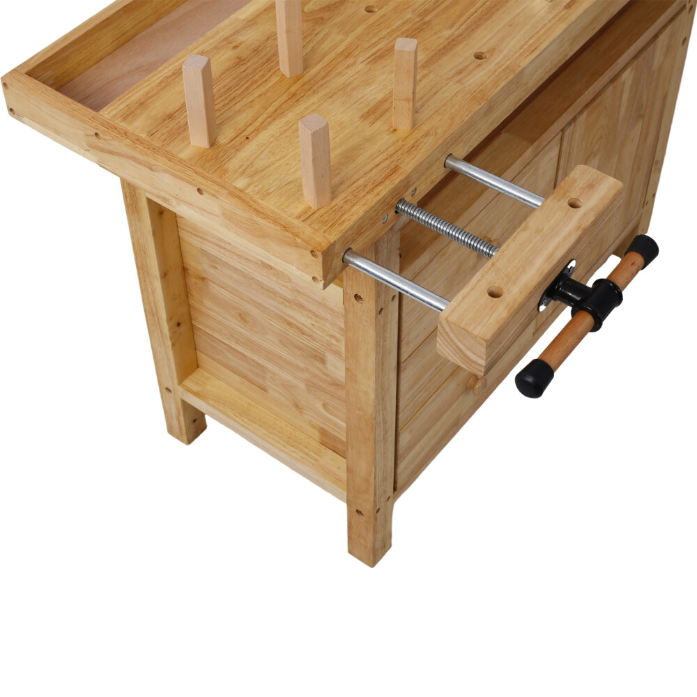 Wooden Workbench for Garage Workshop and Home