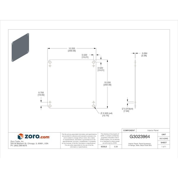 Wiegmann Np1212c Interior Panel, 14 Gangs, Steel, Back Panel Box Type