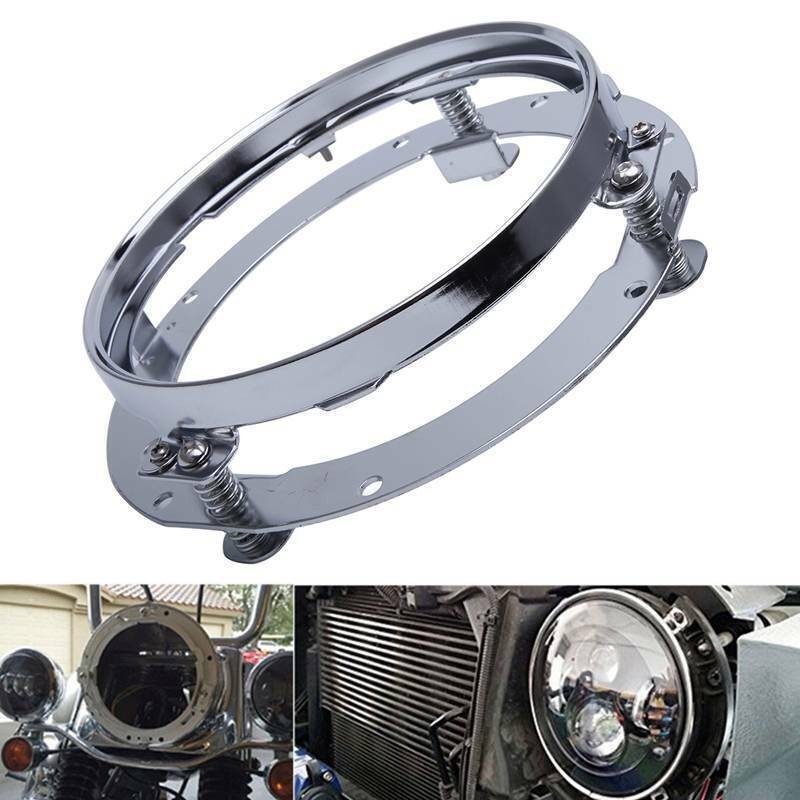 7" Inch LED Headlight Mounting Ring Bracket For Harley Motorcycle Trim Holder
