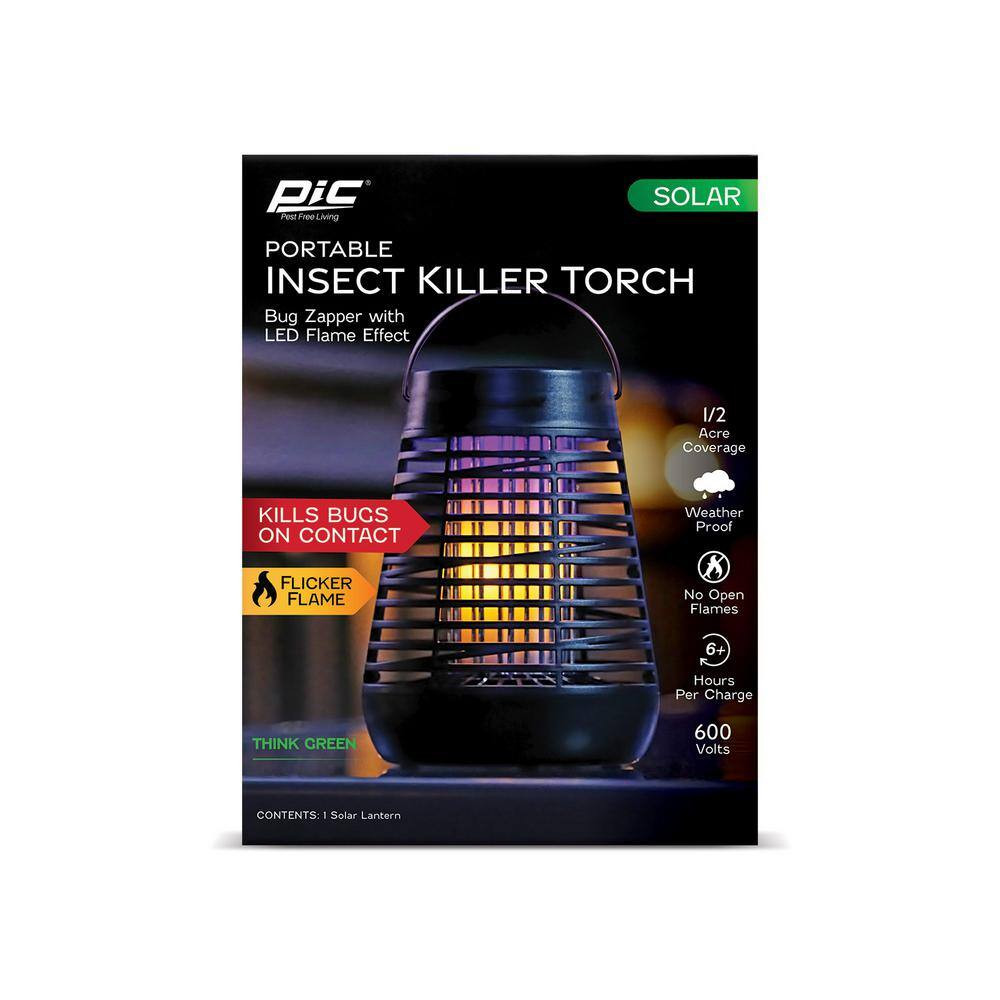Portable Solar Insect Killer Torch with LED Flame Effect