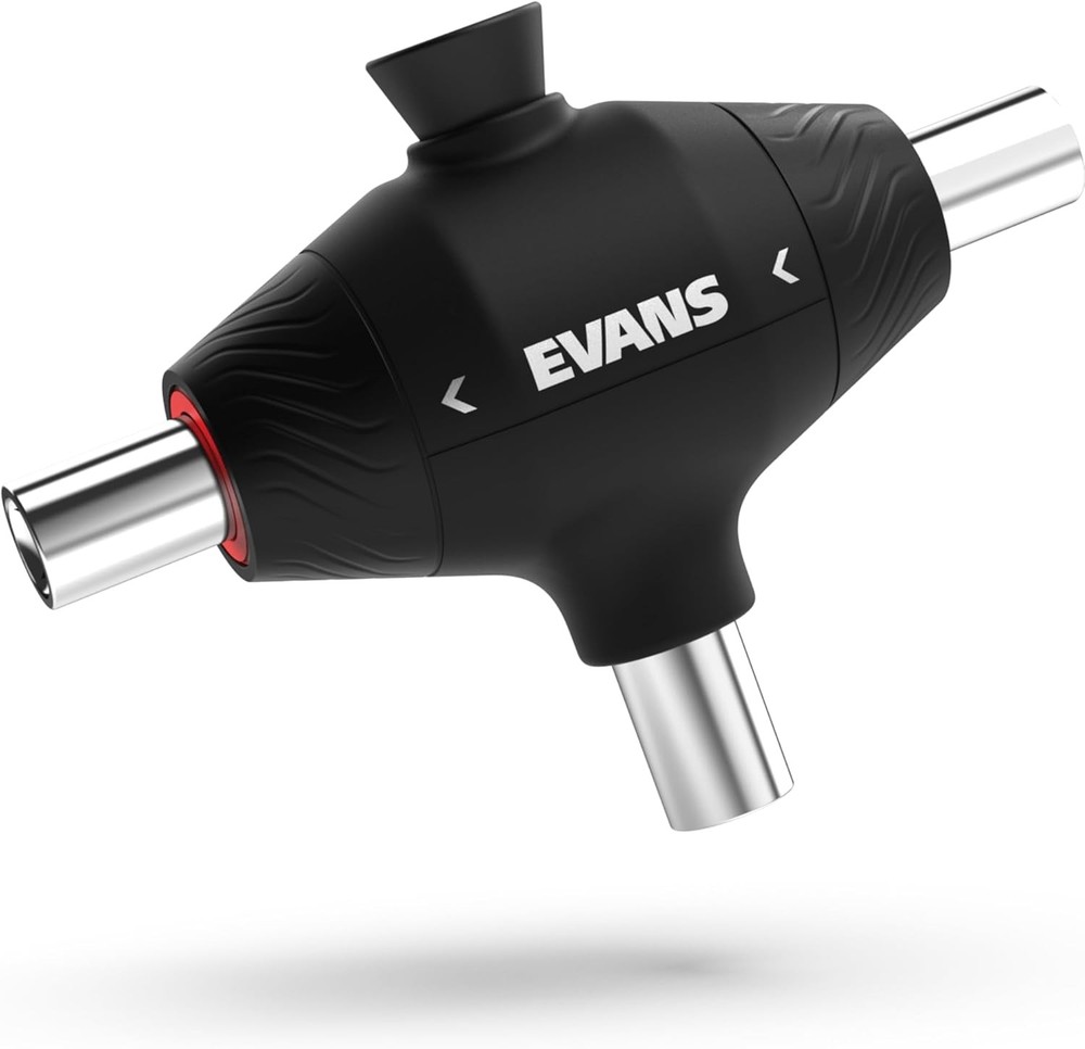 Evans Pull Cord Drum Key - Fully Mechanical Three Head Drum Key - Keys for Tunin