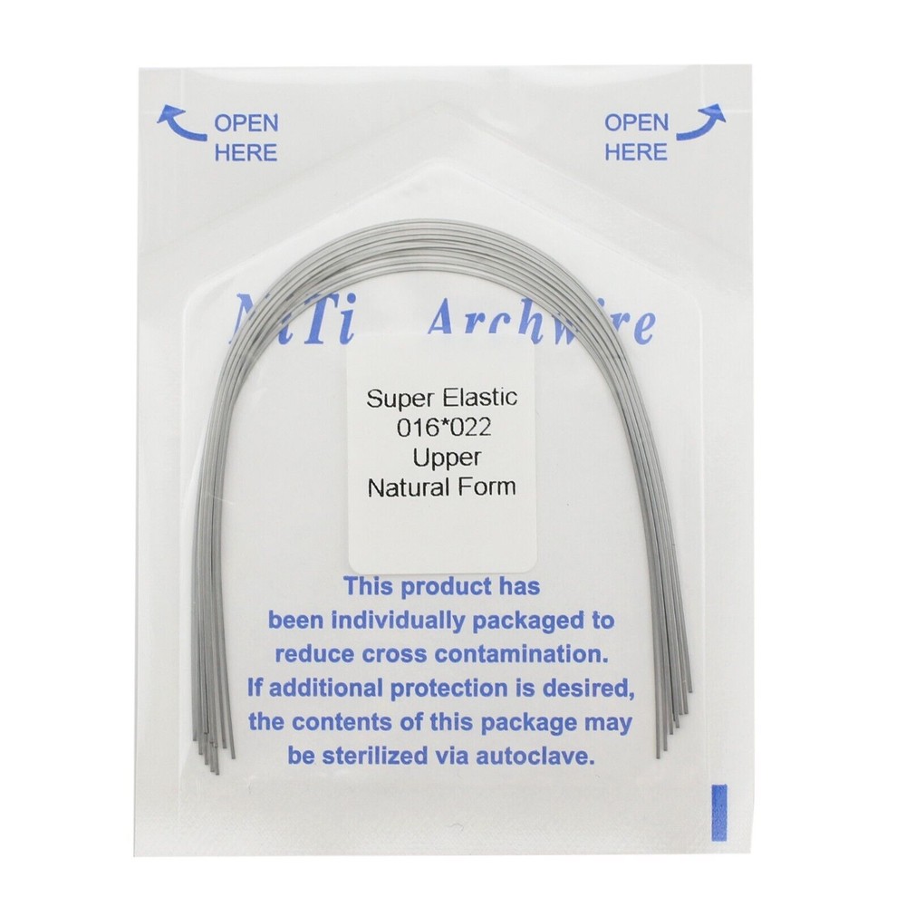 100 Pcs Dental Orthodontic Arch Wire Super Elastic NiTi Rectangular Natural